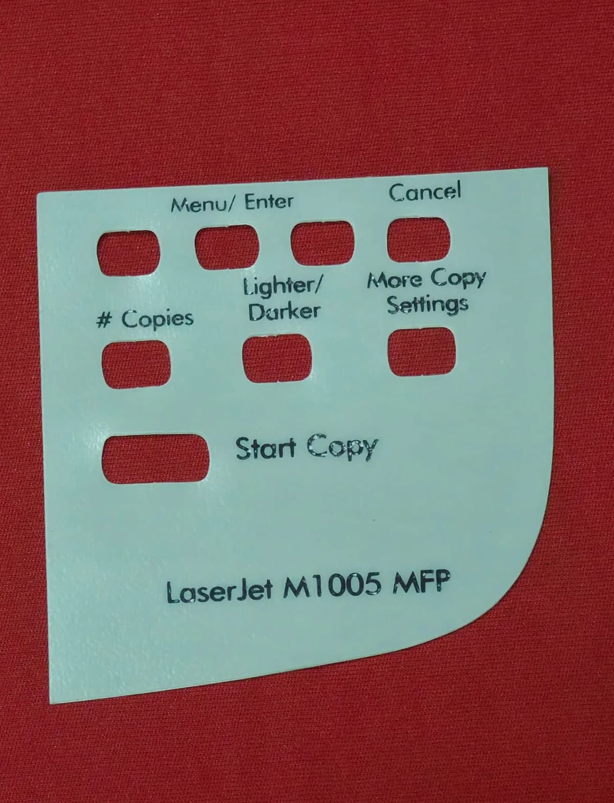 HP M1005 PANEL STICKER